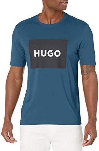 HUGO Men's Big Square Logo Short Sleeve T-shirt in Saudi Arabia