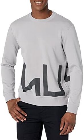 Hugo Boss Men's Long Sleeve Crew Neck Big Logo T-Shirt in Saudi Arabia