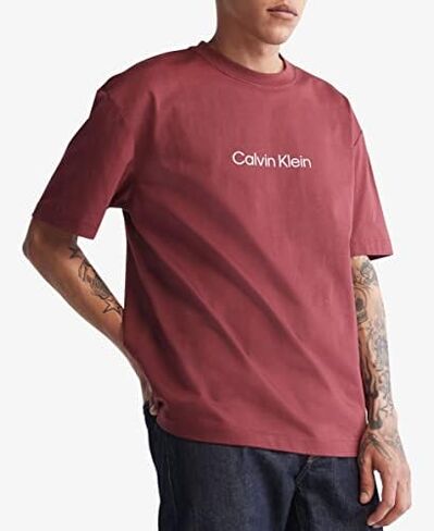 Calvin Klein Men's Relaxed Fit Ck Logo Crewneck T-Shirt in Saudi Arabia