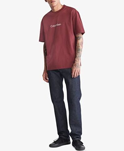 Calvin Klein Men's Relaxed Fit Ck Logo Crewneck T-Shirt in Saudi Arabia