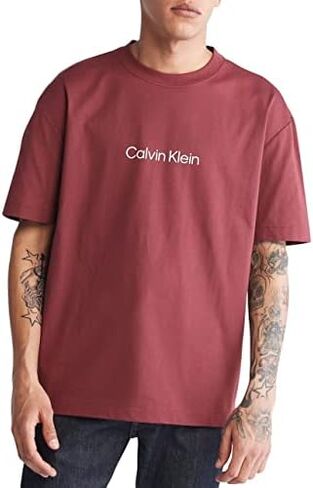 Calvin Klein Men's Relaxed Fit Ck Logo Crewneck T-Shirt in Saudi Arabia