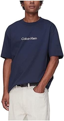 Calvin Klein Men's Relaxed Fit Ck Logo Crewneck T-Shirt in Saudi Arabia