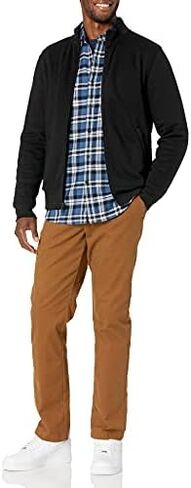 Amazon Essentials Men's Full-Zip Fleece Mock Neck Sweatshirt in Saudi Arabia