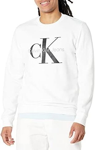 سويت شيرت رجالي من كالفن كلاين بشعار Monogram وفتحة رقبة مستديرة in Kuwait
