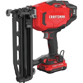 CRAFTSMAN V20 Cordless Finish Nailer Kit, Nail Gun, 16GA, 2-1/2 Nails, Battery and Charger Included (CMCN616C1) in Kuwait