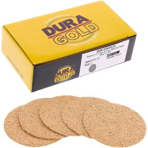 Dura-Gold Premium 2" Gold Hook & Loop Sanding Discs Variety Pack Box - 40, 60, 80, 120, 220, 320, 400, 600, 800, 1000 Grit (5 Sheets Each, 50 Total) & Drill Backing Plate, Automotive, Woodworking in Saudi Arabia