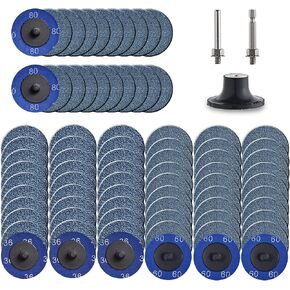 Tshya Quick Change Grinding Disc, 50 Pcs 2 inch Sanding Discs, Zirconia Coated Twist on Disc for Surface Prep (36 Grit) in Saudi Arabia
