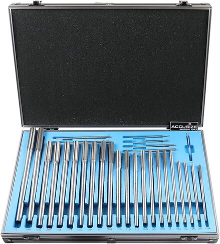حجم مخرطة دبوس وتد من Accusize Industrial Tools: 0.1230 بوصة حتى 0.4995 بوصة، مجموعة مخرطة رمي ممتازة HSS M2، قطع باليد اليمنى، مجموعة 7 قطع، 5528-ST00 in Kuwait