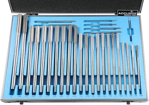 حجم مخرطة دبوس وتد من Accusize Industrial Tools: 0.1230 بوصة حتى 0.4995 بوصة، مجموعة مخرطة رمي ممتازة HSS M2، قطع باليد اليمنى، مجموعة 7 قطع، 5528-ST00 in Kuwait