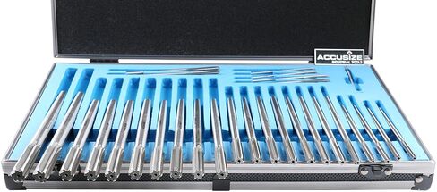 حجم مخرطة دبوس وتد من Accusize Industrial Tools: 0.1230 بوصة حتى 0.4995 بوصة، مجموعة مخرطة رمي ممتازة HSS M2، قطع باليد اليمنى، مجموعة 7 قطع، 5528-ST00 in Kuwait