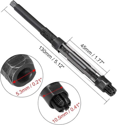 uxcell Adjustable Hand Reamer 13.75-15.25mm High Speed Steel H8 6 Straight Flutes Milling Cutter Tool Metric Reaming Drill Bit for Metal in Kuwait