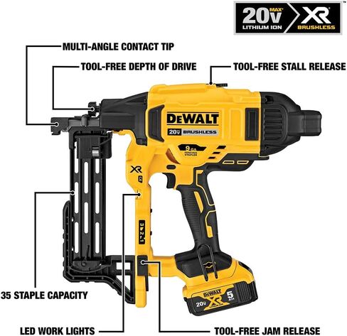 ديوالت دباسة كراون ماكس اكس ار 20 فولت، مجموعة سياج لاسلكية، 9GA (DCFS950P2) in Kuwait