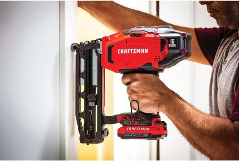 CRAFTSMAN V20 Cordless Finish Nailer Kit, Nail Gun, 16GA, 2-1/2 Nails, Battery and Charger Included (CMCN616C1) in Kuwait