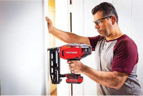CRAFTSMAN V20 Cordless Finish Nailer Kit, Nail Gun, 16GA, 2-1/2 Nails, Battery and Charger Included (CMCN616C1) in Kuwait