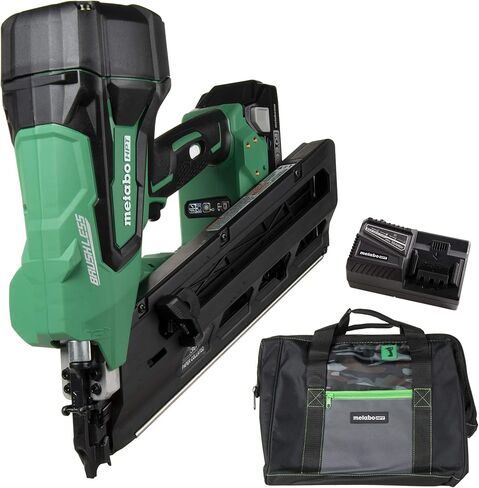 Metabo HPT Cordless 18V MultiVolt™ Framing Nailer Kit | Accepts 2-Inch to 3-1/2-Inch Clipped & Offset Round Paper Nails | 1-18V 4.0Ah Li-Ion Battery w/Fuel Gauge | Lifetime Tool Warranty | NR1890DCST in Saudi Arabia
