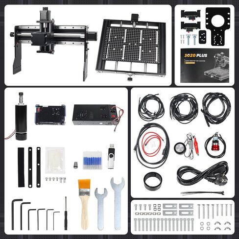 CNCTOPBAOS 1610 PRO Mini CNC Router Kit، 3 محاور سطح المكتب GRBL التحكم DIY آلة نقش النقش، نحت النقش على الأكريليك، PVC، PCB، البلاستيك، آلة طحن قطع الخشب in Kuwait