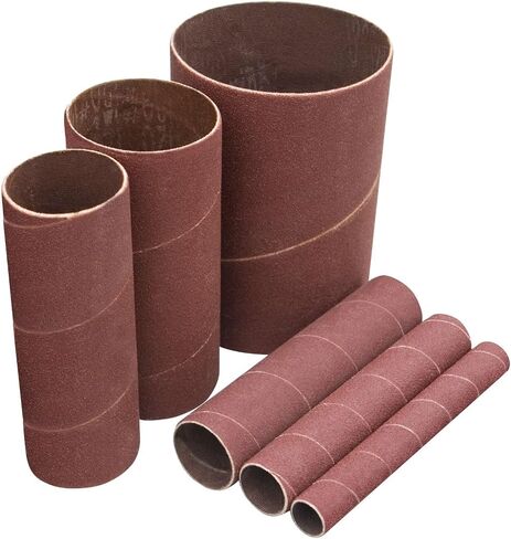 POWERTEC 11204 4.5" Sanding Sleeves for Spindle Sander | 80 Grit | Aluminum Oxide Sandpaper Sanding Sleeves 4-1/2" Long in 6 Diameters 1/2", 3/4", 1", 1-1/2", 2" and 3" – 6 Pk in Saudi Arabia