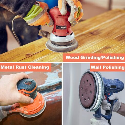 165 قطعة من ورق الصنفرة المداري 5 بوصة 8 فتحات لاصقة لأوراق الصنفرة لسنفرة دوارة عشوائية 40 60 80 120 180 240 320 400 600 حبيبة STUHAD in Kuwait