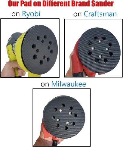 وسادة سنفرة مدارية بخطاف وحلقة عالمية مقاس 5 بوصات لـ Ryobi RS290، RS240، RS280، Milwaukee 6021-21، 6034-21، Craftsman 315112170، 315116940 ROS in Kuwait