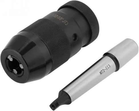 MSEURO 1-16mm Capacity Steel Keyless Drill Chuck Self Tighten Lathe Drill Chuck W/ MT2-JT3 Taper Arbor Drill Bits Adapter Tool Part in Kuwait