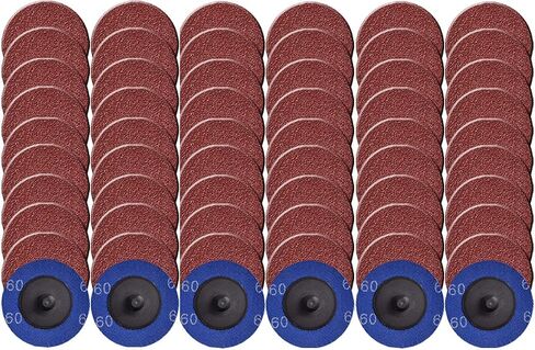 Tshya Quick Change Twist on Disc, 60 Pcs 60Grit 2 inch Sanding Discs Aluminum Oxide Coated Die Grinder Accessories, for Surface Prep (P60) in Saudi Arabia