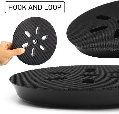 استبدال وسادة الصنفرة مقاس 6 بوصات، استبدال وسادة دعم ماكينة الصنفرة بخطاف وحلقة RS6046، متوافقة مع أجهزة الصنفرة المدارية Bosch ROS65VC 1250DEVS 3727DVS 3727DEVS in Kuwait