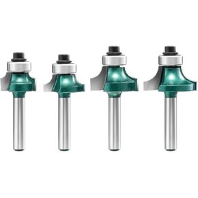 Pattern Flush Trim Router Bits 1/4 Shank, Bottom Bearing Pattern Router bit Set, 1/4 Flush Trim Cut Router Bits, Handy, Durable & Sharp for Home DIY