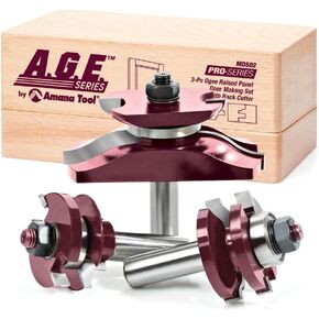 by Amana Tool MD502 Raised Panel Door Making Carbide Tipped Router Bit Set with Back Cutter with 1/2-Inch Shank, 3-Piece in Saudi Arabia
