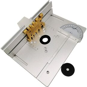 C8 4PCS Aluminium Router Table Insert Plate with Miter Gauge, Wood Router Flip Plate for Woodworking, Wood Milling Flip Board for Wood Router Trimmer in Kuwait