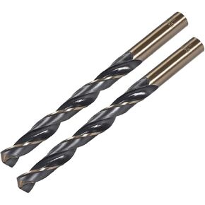 uxcell 2pcs Straight Shank Twist Drill Bits 6mm Gold Titanium & Black Nitride Coated High Speed Steel (HSS) 4341 with 6mm Shank for Stainless Steel Alloy Metal Plastic Wood in Saudi Arabia