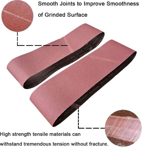 Tonmp 15 PCS 3" x 21" Premium Sander Belts - 5 Each of 40 80 120 Grit Aluminum Oxide Sanding Belts For Belt sander (3x21 inch) in Saudi Arabia