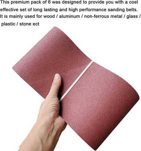 Tonmp 15 PCS 3" x 21" Premium Sander Belts - 5 Each of 40 80 120 Grit Aluminum Oxide Sanding Belts For Belt sander (3x21 inch) in Saudi Arabia