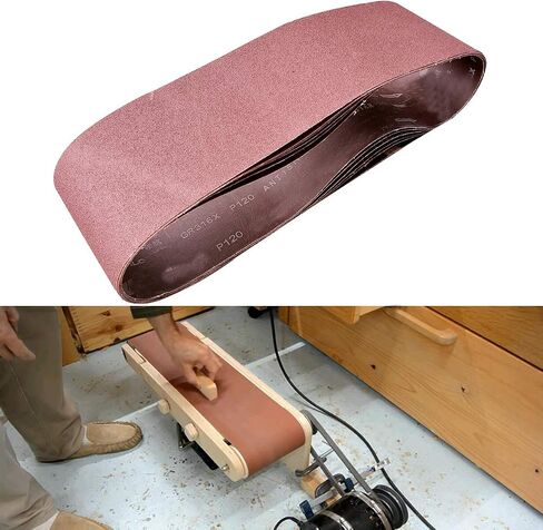 Tonmp 15 PCS 3" x 21" Premium Sander Belts - 5 Each of 40 80 120 Grit Aluminum Oxide Sanding Belts For Belt sander (3x21 inch) in Saudi Arabia