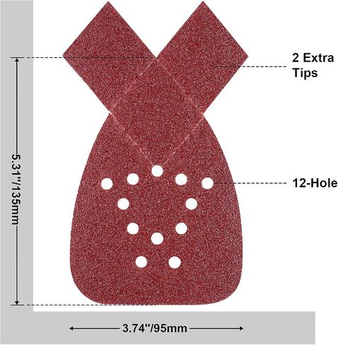 S SATC Mouse Detail Sander Sandpaper 50 PCS Mouse Sanding Pads 12 Hole Mouse Sandpaper Assorted 60/80/120/150/220 Grits in Saudi Arabia