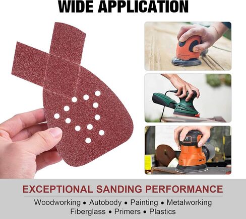 S SATC Mouse Detail Sander Sandpaper 50 PCS Mouse Sanding Pads 12 Hole Mouse Sandpaper Assorted 60/80/120/150/220 Grits in Saudi Arabia