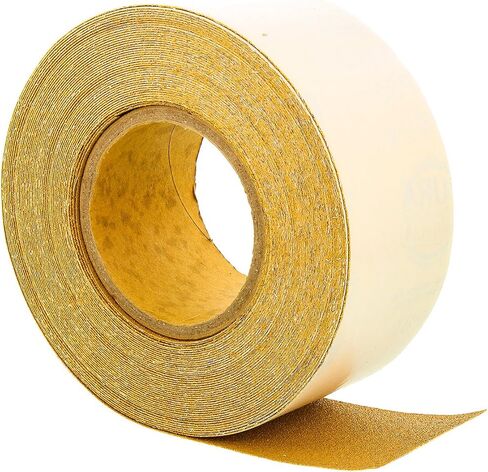 Dura-Gold Premium Gold 80 Grit PSA Longboard Sandpaper, 20 Yard Roll, 2-3/4" Wide, Self Adhesive Stickyback, Woodworking & Automotive Sandpaper Roll, Air File Sand Paper, Auto Sanding Blocks in Saudi Arabia