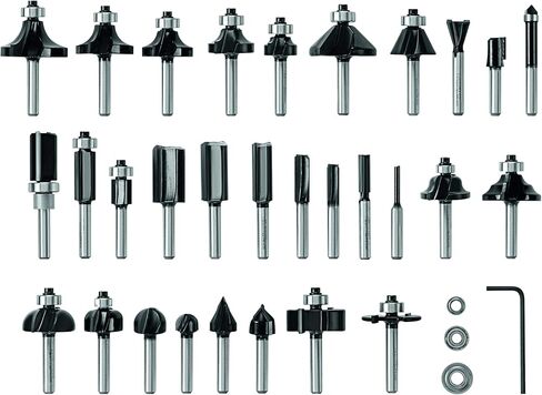 BOSCH RBS030MBS 30 pc. Carbide-Tipped Wood Router Bit Set in Saudi Arabia