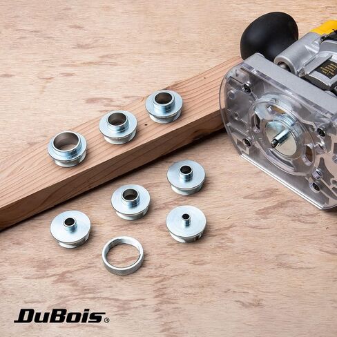 DuBois 51040 Clear Acrylic dia 6-5/8" Router Base Plate w/Centering Pin, Screws and Multiple Pre Drilled Holes, Fits Porter Cable, Bosch, Craftsman, Dewalt, Hitachi, Makita, Milwaukee, Ryobi in Saudi Arabia