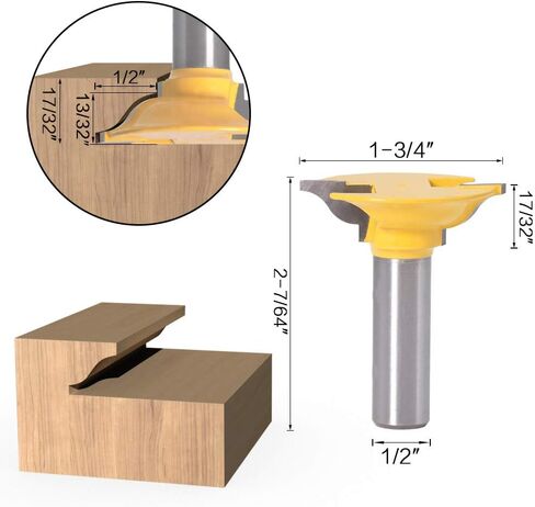 DBoyun 3pcs/Set Classical Extended Tenon Entry Door Rail and Stile Router Bit Set Woodworking Milling Cutter Door Frame Tenon and Knives Cutting with 1/2" Shank in Saudi Arabia