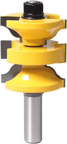 DBoyun 3pcs/Set Classical Extended Tenon Entry Door Rail and Stile Router Bit Set Woodworking Milling Cutter Door Frame Tenon and Knives Cutting with 1/2" Shank in Saudi Arabia