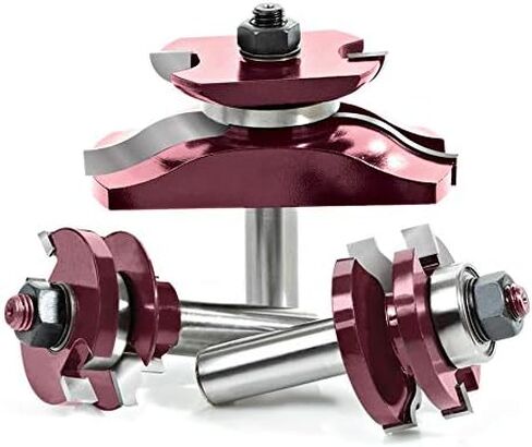 by Amana Tool MD502 Raised Panel Door Making Carbide Tipped Router Bit Set with Back Cutter with 1/2-Inch Shank, 3-Piece in Saudi Arabia