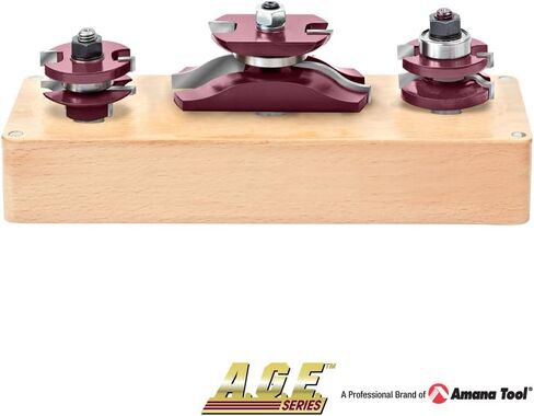 by Amana Tool MD502 Raised Panel Door Making Carbide Tipped Router Bit Set with Back Cutter with 1/2-Inch Shank, 3-Piece in Saudi Arabia