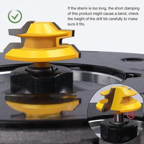 Newdeli 3PCS 45 Degree Lock Miter Router Bit Set 1/2 Inch Shank for 1/2", 3/4", 1" Cutting Height Joint Router Bits for Creating Lock Miter Joint in Saudi Arabia
