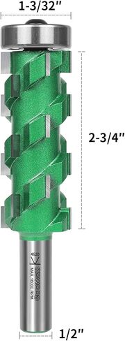 KOWOOD PRO Flush Trim Router Bit(20 Flutes) 1/2"Shank,2-3/4"Cut Length in Kuwait