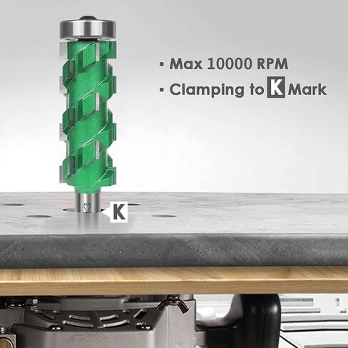 KOWOOD PRO Flush Trim Router Bit(20 Flutes) 1/2"Shank,2-3/4"Cut Length in Kuwait