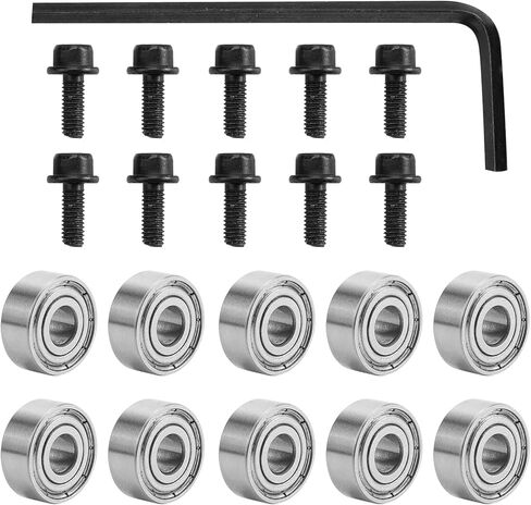 Router Bit Bearings Router Bit Bearings Replacement Set Top Bearing Replacement Kit | Interior Dia: 3/16" & Outer Dia: 3/8"Router Bit Bearing Sets 10Pcs in Kuwait