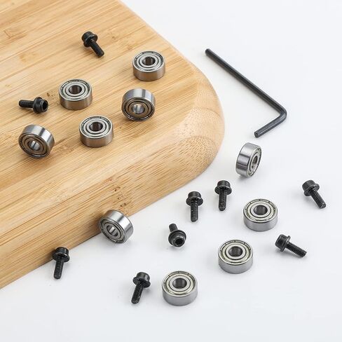 Router Bit Bearings Router Bit Bearings Replacement Set Top Bearing Replacement Kit | Interior Dia: 3/16" & Outer Dia: 3/8"Router Bit Bearing Sets 10Pcs in Kuwait