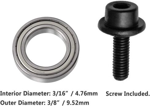 Yakamoz 10Pcs Replacement Bearings for Router Bits Repairing Top Mounted Ball Bearing Guide Repair Accessory Kit | Inner Dia. 3/16" & Overall Dia. 3/8" in Saudi Arabia