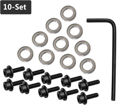 Yakamoz 10Pcs Replacement Bearings for Router Bits Repairing Top Mounted Ball Bearing Guide Repair Accessory Kit | Inner Dia. 3/16" & Overall Dia. 3/8" in Saudi Arabia