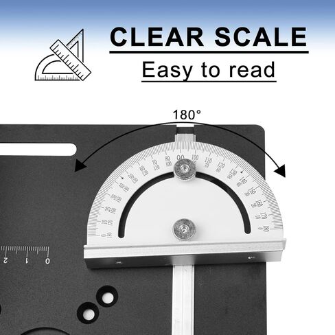 C8 4PCS Aluminium Router Table Insert Plate with Miter Gauge, Wood Router Flip Plate for Woodworking, Wood Milling Flip Board for Wood Router Trimmer in Kuwait